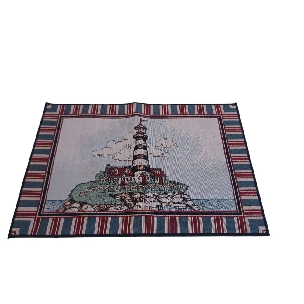 Lighthouse Nautical Tapestry Placemats (Set of 6)